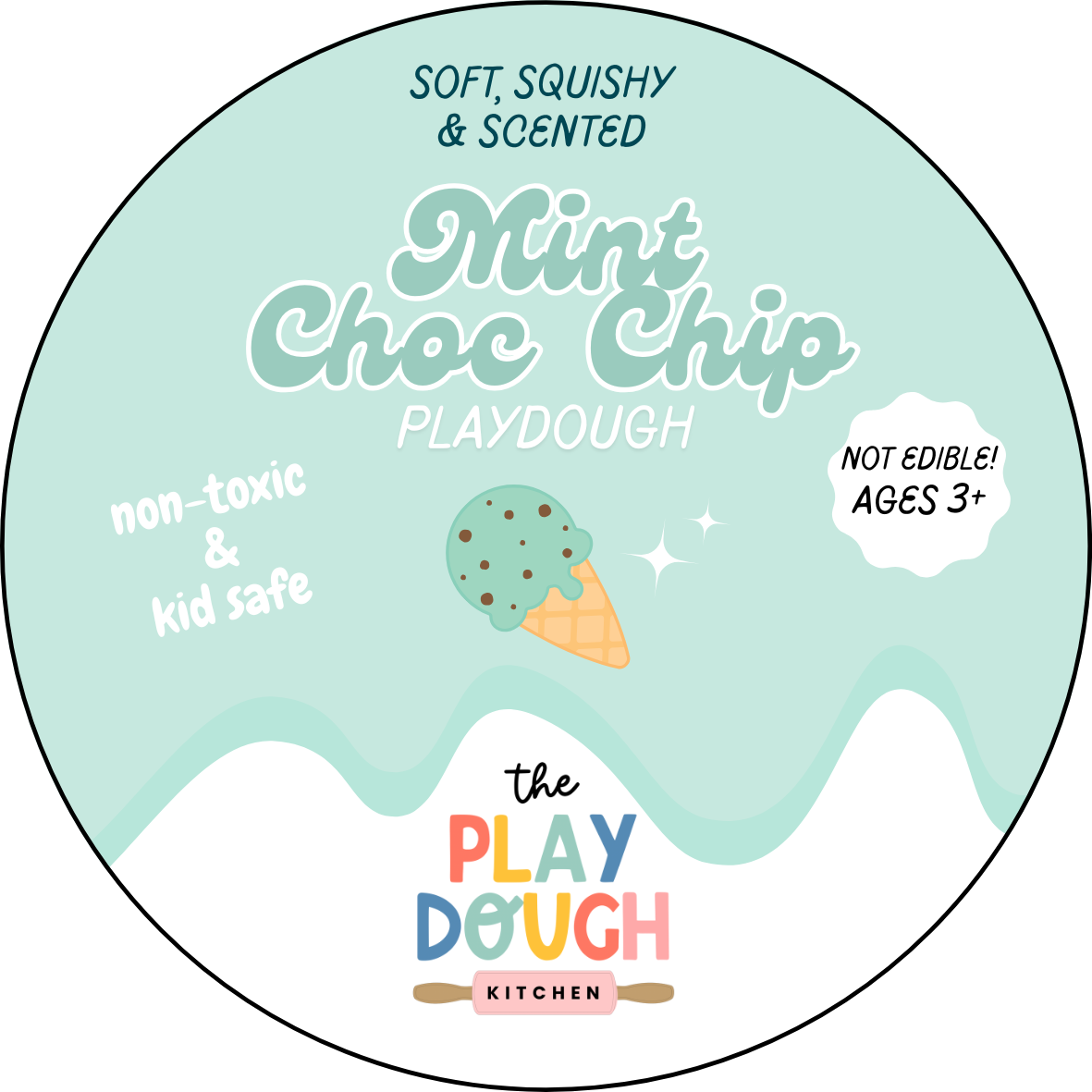 Mint Choc Chip Playdough